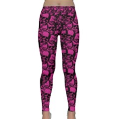 Skulls Pattern  Classic Yoga Leggings by Valentinaart