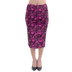 Skulls Pattern  Midi Pencil Skirt by Valentinaart