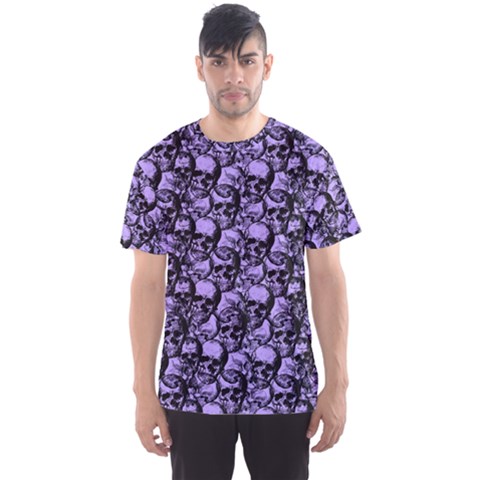 Skulls Pattern  Men s Sport Mesh Tee by Valentinaart