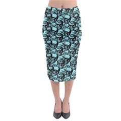 Skulls Pattern  Midi Pencil Skirt by Valentinaart