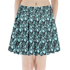 Skulls Pattern  Pleated Mini Skirt by Valentinaart