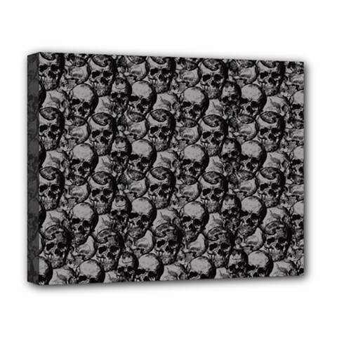 Skulls Pattern  Deluxe Canvas 20  X 16   by Valentinaart