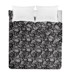 Skulls Pattern  Duvet Cover Double Side (full/ Double Size) by Valentinaart