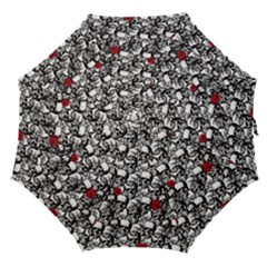 Skulls And Roses Pattern  Straight Umbrellas by Valentinaart