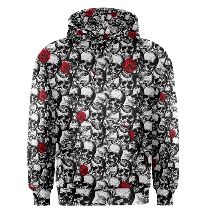 Skulls and roses pattern  Men s Pullover Hoodie