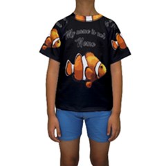 Clown Fish Kids  Short Sleeve Swimwear by Valentinaart