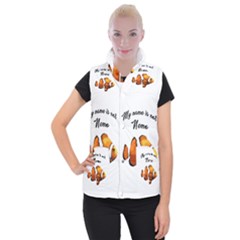 Clown Fish Women s Button Up Puffer Vest by Valentinaart