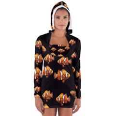 Clown Fish Women s Long Sleeve Hooded T-shirt by Valentinaart