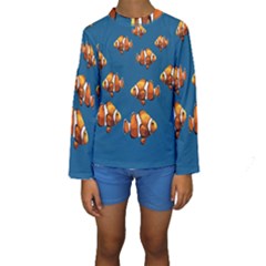 Clown Fish Kids  Long Sleeve Swimwear by Valentinaart