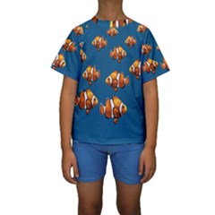 Clown Fish Kids  Short Sleeve Swimwear by Valentinaart