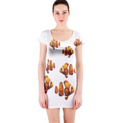 Clown Fish Short Sleeve Bodycon Dress by Valentinaart