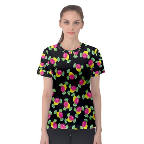 Candy Pattern Women s Sport Mesh Tee by Valentinaart