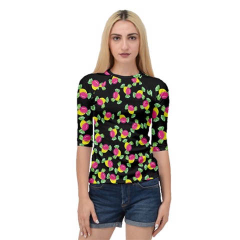 Candy Pattern Quarter Sleeve Tee by Valentinaart