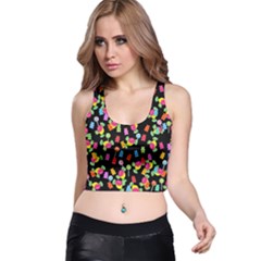 Candy Pattern Racer Back Crop Top by Valentinaart