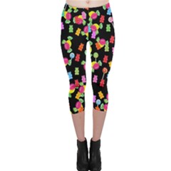 Candy Pattern Capri Leggings  by Valentinaart