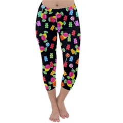 Candy Pattern Capri Winter Leggings  by Valentinaart