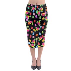 Candy Pattern Midi Pencil Skirt by Valentinaart