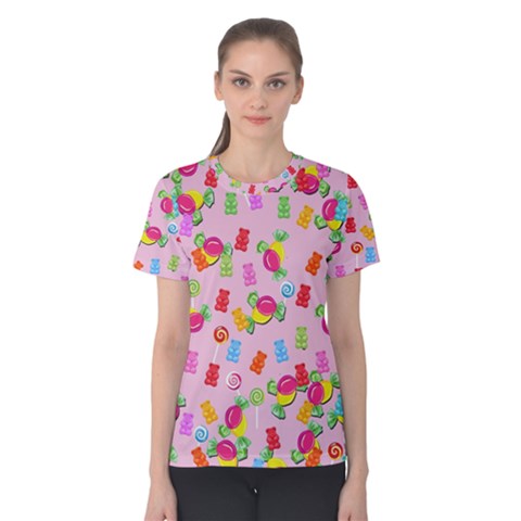 Candy Pattern Women s Cotton Tee by Valentinaart