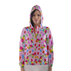 Candy Pattern Hooded Wind Breaker (women)