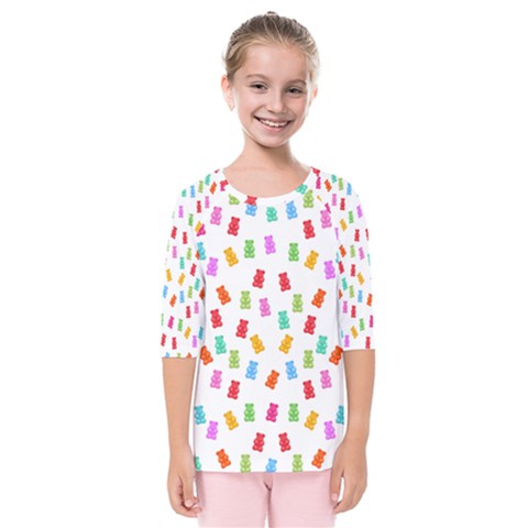 Candy Pattern Kids  Quarter Sleeve Raglan Tee by Valentinaart