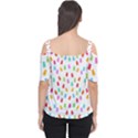 Candy pattern Women s Cutout Shoulder Tee View2