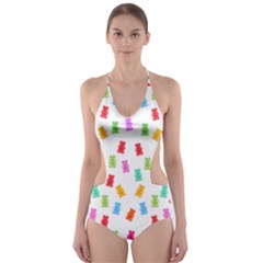 Candy Pattern Cut-out One Piece Swimsuit by Valentinaart