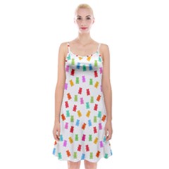 Candy Pattern Spaghetti Strap Velvet Dress by Valentinaart