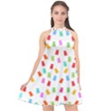 Candy pattern Halter Neckline Chiffon Dress  View1