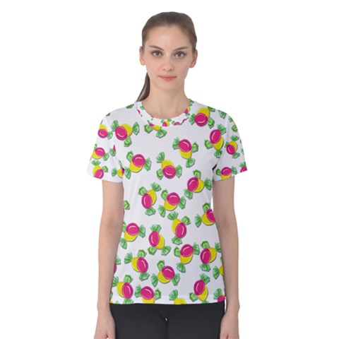 Candy Pattern Women s Cotton Tee by Valentinaart