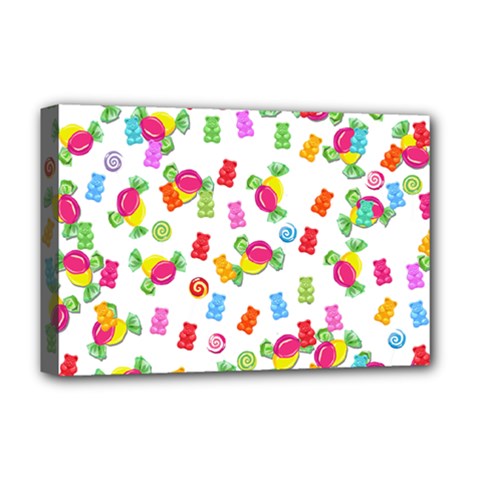 Candy Pattern Deluxe Canvas 18  X 12   by Valentinaart