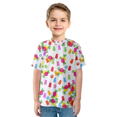 Candy Pattern Kids  Sport Mesh Tee by Valentinaart