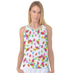 Candy Pattern Women s Basketball Tank Top by Valentinaart