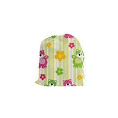 Animals Bear Flower Floral Line Red Green Pink Yellow Sunflower Star Drawstring Pouches (xs)  by Mariart