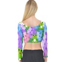 Animals Frog Face Mask Green Flower Floral Star Leaf Music Long Sleeve Crop Top View2