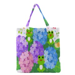 Animals Frog Face Mask Green Flower Floral Star Leaf Music Grocery Tote Bag by Mariart