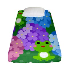 Animals Frog Face Mask Green Flower Floral Star Leaf Music Fitted Sheet (single Size) by Mariart