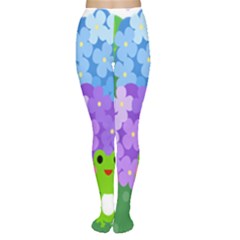 Animals Frog Face Mask Green Flower Floral Star Leaf Music Women s Tights by Mariart