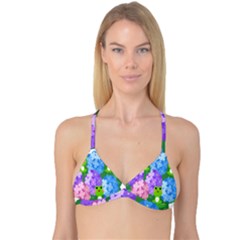 Animals Frog Face Mask Green Flower Floral Star Leaf Music Reversible Tri Bikini Top by Mariart