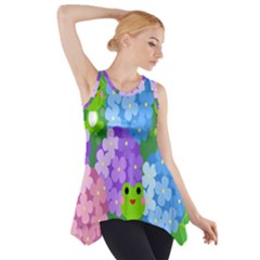 Animals Frog Face Mask Green Flower Floral Star Leaf Music Side Drop Tank Tunic by Mariart