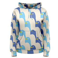 Animals Penguin Ice Blue White Cool Bird Women s Pullover Hoodie by Mariart