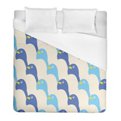 Animals Penguin Ice Blue White Cool Bird Duvet Cover (full/ Double Size) by Mariart