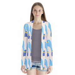 Animals Penguin Ice Blue White Cool Bird Cardigans by Mariart