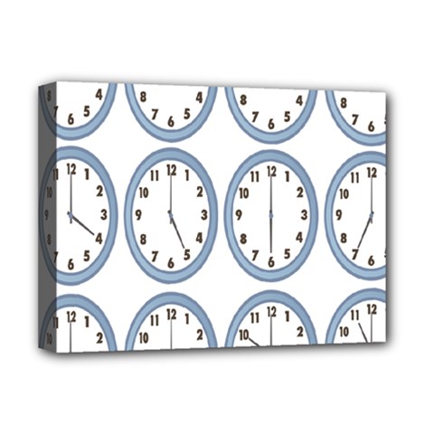 Alarm Clock Hour Circle Deluxe Canvas 16  X 12   by Mariart