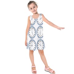 Alarm Clock Hour Circle Kids  Sleeveless Dress by Mariart