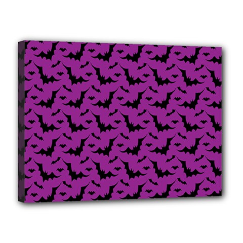 Animals Bad Black Purple Fly Canvas 16  X 12  by Mariart