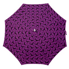 Animals Bad Black Purple Fly Straight Umbrellas by Mariart