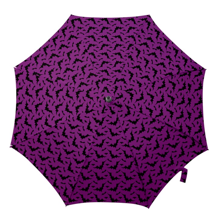 Animals Bad Black Purple Fly Hook Handle Umbrellas (Small)