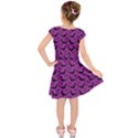 Animals Bad Black Purple Fly Kids  Short Sleeve Dress View2