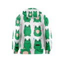 Animals Frog Green Face Mask Smile Cry Cute Kids  Zipper Hoodie View2