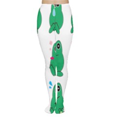 Animals Frog Green Face Mask Smile Cry Cute Women s Tights by Mariart